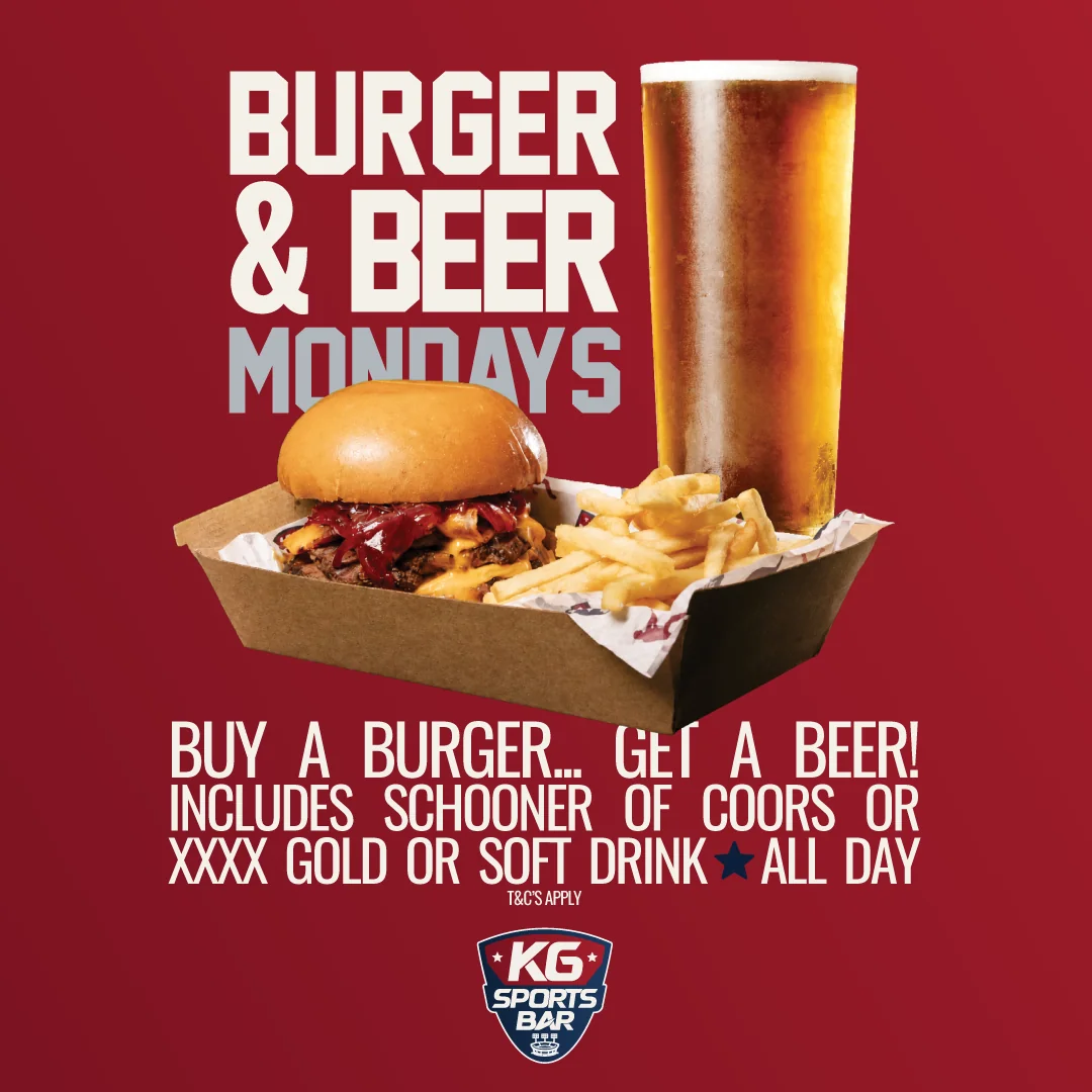 Burger and Beer Mondays poster art