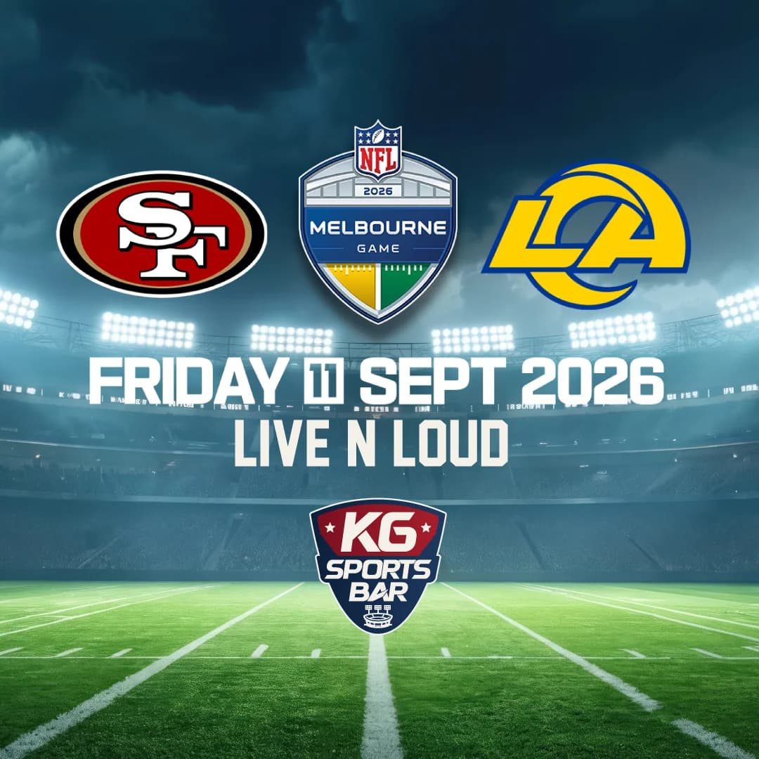 NFL Melbourne game 49ers v Rams poster art
